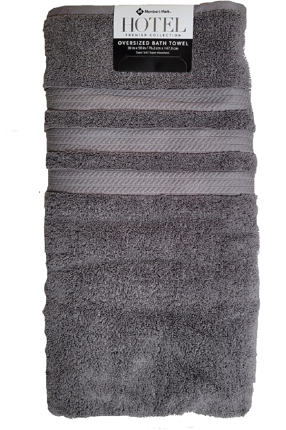 Member's Mark Hotel Premier Collection Oversized Bath Towel in Zinc, 30x58