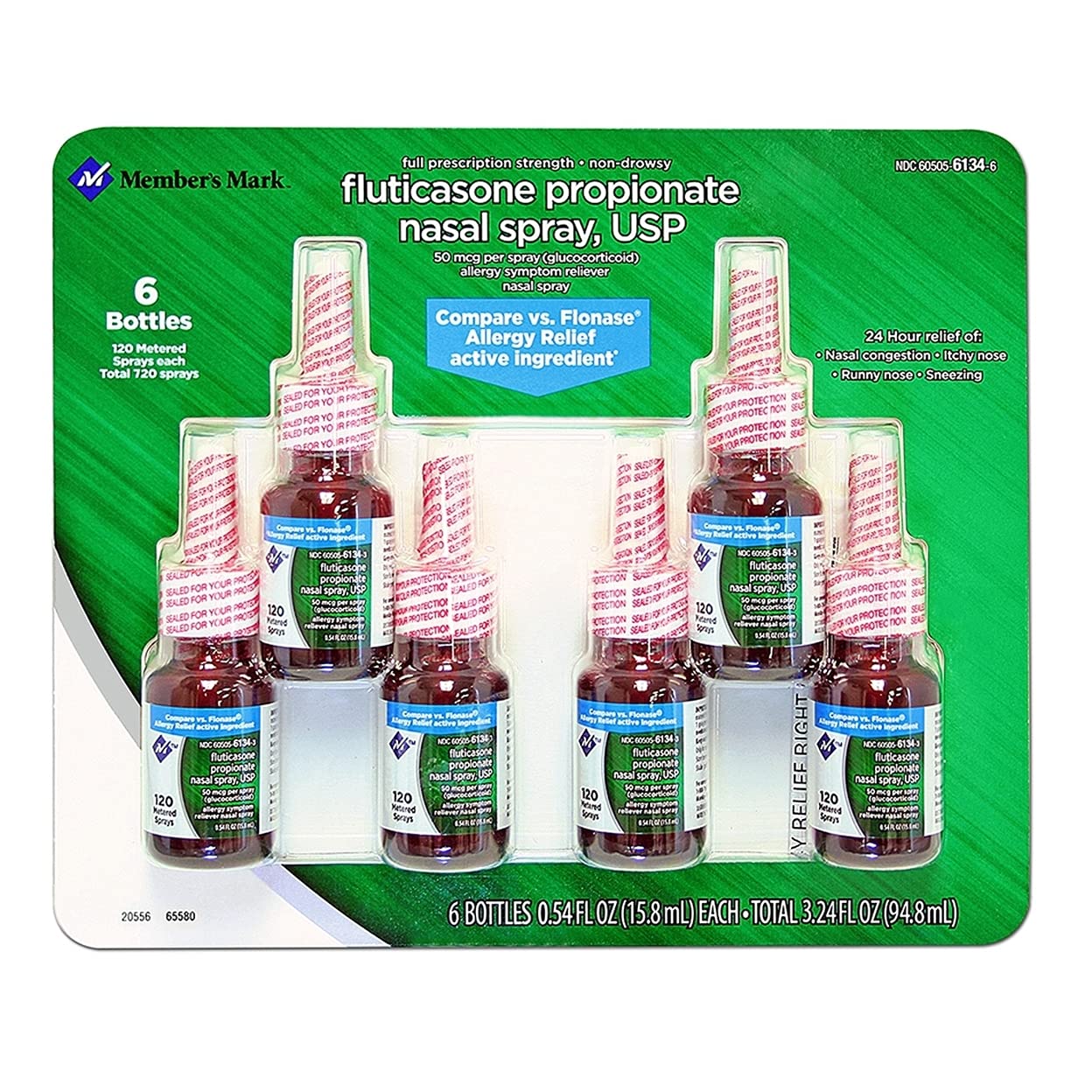 Members Mark Fluticasone Propionate Nasal Spray (6 pk, 0.54 fl. oz. Bottle) Primary image