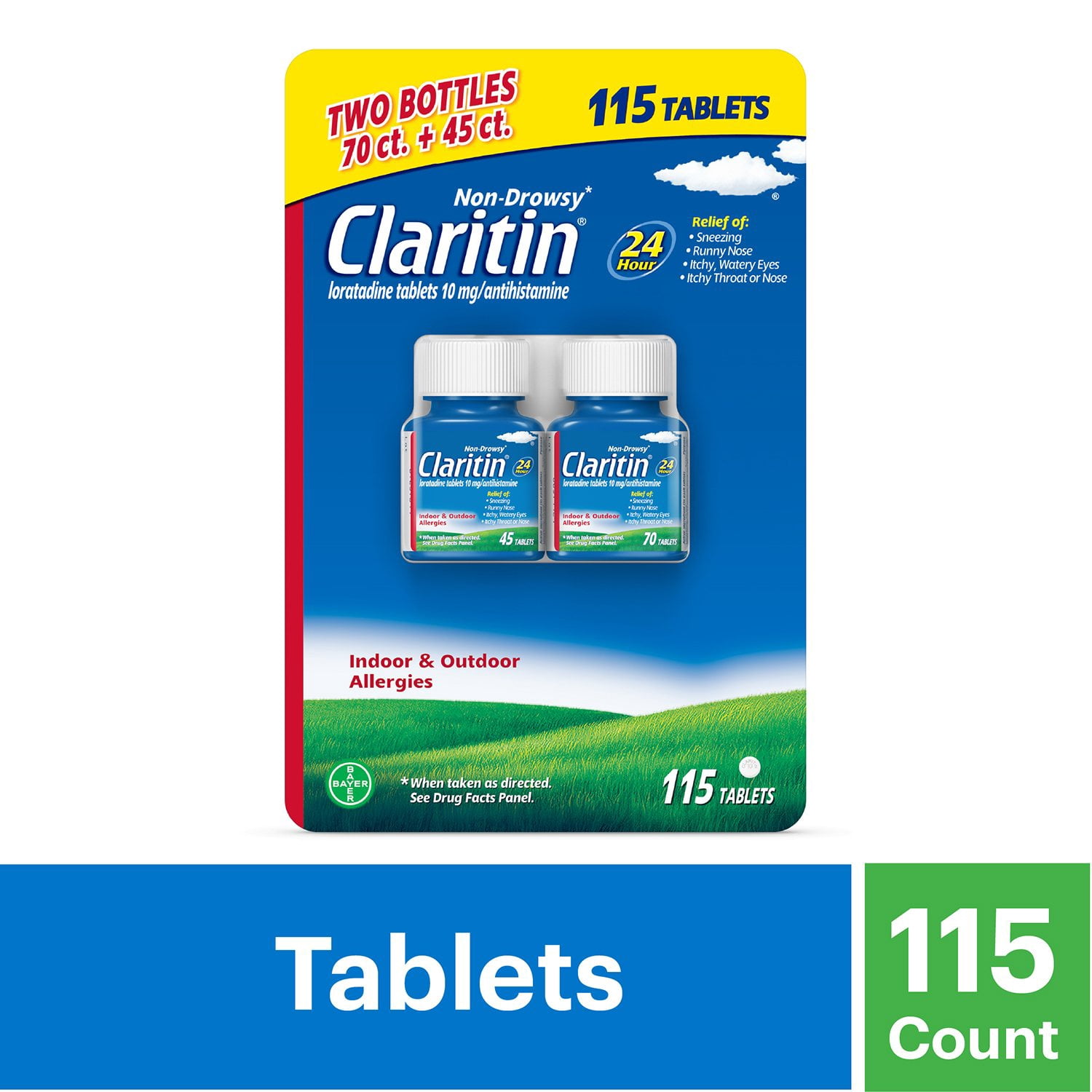 Claritin 24 Hour Non-Drowsy Allergy Medicine Tablets, 115 ct. Primary image
