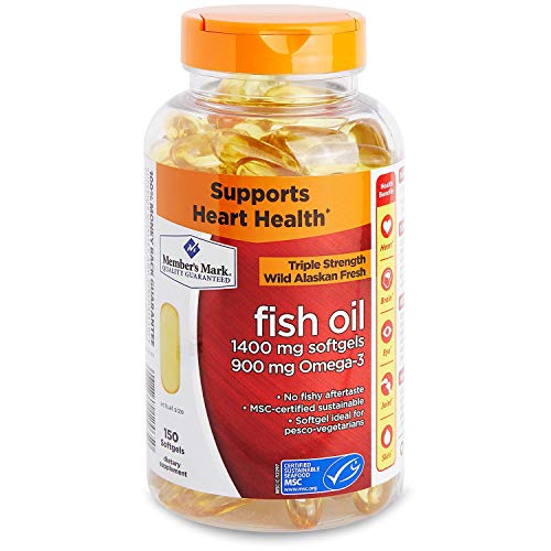 Member's Mark - Omega 3, Fish Oil 1400 mg (900 mg EPA/DHA), Enteric Coated, 150 Softgels Primary image