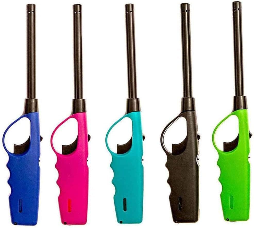Best Brands USA Long Lighters Pack, 5 Pack of Butane Refillable Fire Lighters, Ideal as Multipurpose Utility Lighters BBQ Lighters Grill Lighters Kitchen Lighte Primary image