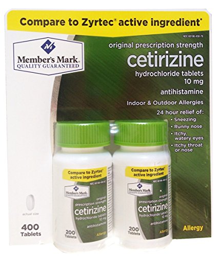 Member's Mark Formerly Known As Simply Right Cetirizine Hydrochloride Allergy Tablets,10 mg-400 Count. Primary image