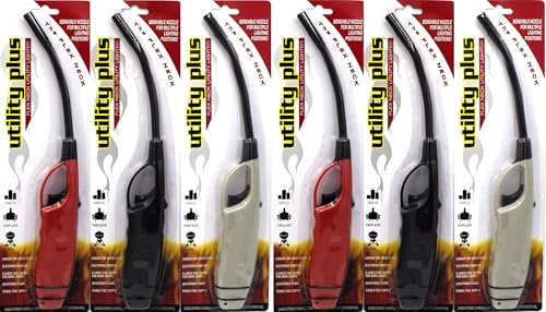 Best Brands USA Long Flex Neck BBQ Lighters, Multi-Purpose for Grill, Fireplace, Stove, Value Pack of 6 Primary image