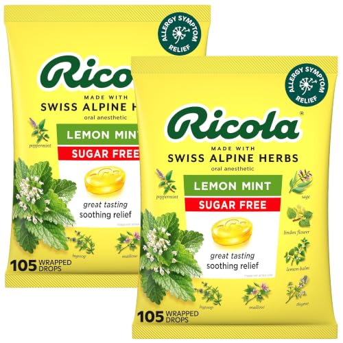 Ricola Sugar-Free Lemon Mint Herb Throat Drops, 210 Count Primary image
