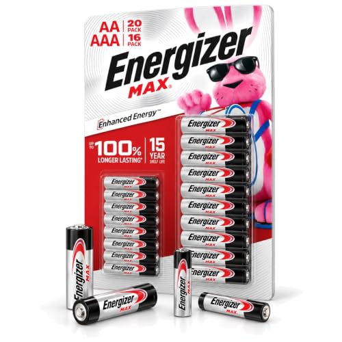 Energizer MAX Alkaline 20 AA + 16 AAA Batteries Combo Pack Primary image
