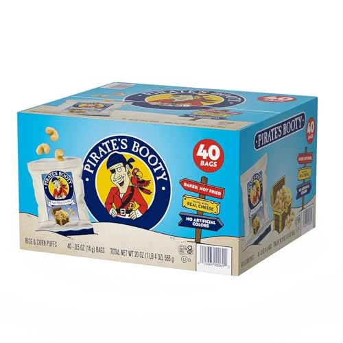Perates Booty Aged White Cheddar 0.5 oz., 40 pk. Primary image