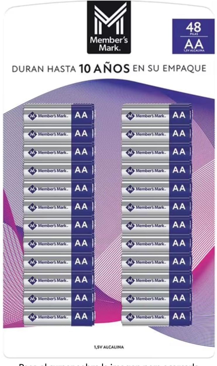 Member's Mark AA Alkaline Batteries, 48 Pack Primary image