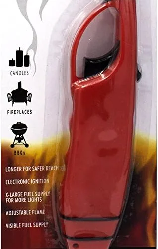 Long BBQ Lighters, Long Flexible Neck, Multi-Purpose use for Barbeque Grill Fireplace Gas Stove Cooking, Flex Wand Fire Lighters, Value Pack of 3 Gallery image 2