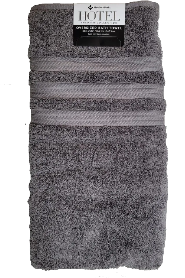 Member's Mark Hotel Premier Collection Oversized Bath Towel in Zinc, 30x58 Primary image
