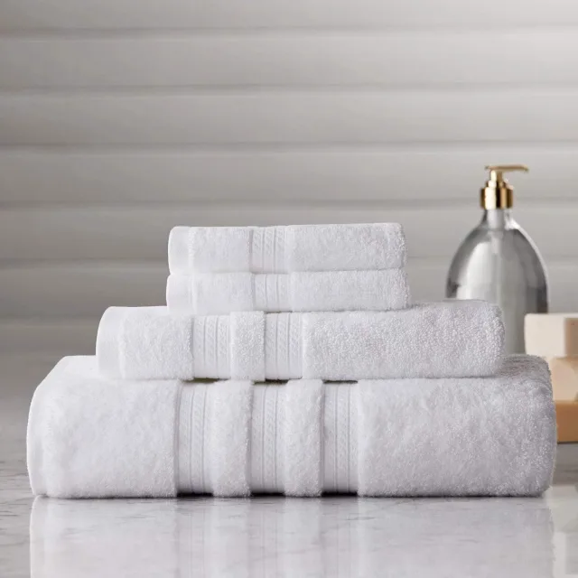 Member's Mark Hotel Premier Collection 100% Cotton Luxury Bath Towel, White Gallery image 2