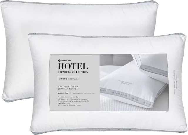 Member's Mark Hotel Premier Collection Queen Pillows (2 Pack)