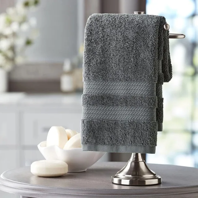 MEMBER´S MARK Hotel Premier Collection 100% Cotton Luxury Hand Towel, Zinc