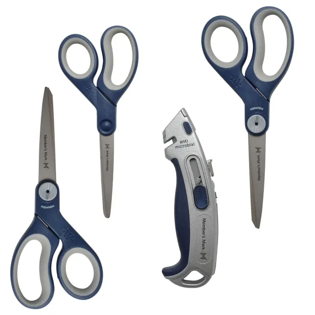 Member's Mark Anti-Microbial Scissors with Box Cutt Gallery image 3